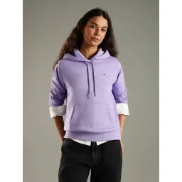 TOMMY HILFIGER Ophelia Purple Regular Fit Cotton Hoodie-picture-38