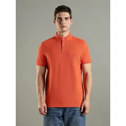 Tommy Hilfiger Orange Cotton Regular Fit Polo T-Shirt-picture-17