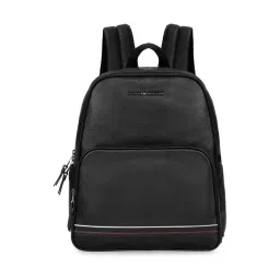 TOMMY HILFIGER Petersburg Black Textured Leather Laptop Backpack-picture-17