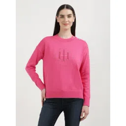 TOMMY HILFIGER Pink Cotton Graphic Print Sweatshirt-picture-10