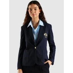 Tommy Hilfiger Printed Cotton Slim-Fit Single Breasted Blazer-picture-33