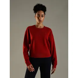 Tommy Hilfiger Red Cotton Regular Fit Sweatshirt-picture-14