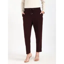 TOMMY HILFIGER Red Polyester Solid Trousers-picture-23