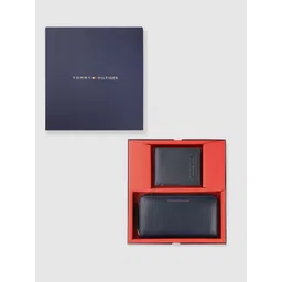 Tommy Hilfiger Set of 2 Navy Blue Wallets Leather Couples Accessory Gift Set-picture-38