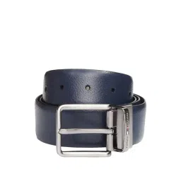 TOMMY HILFIGER Snowmas Navy & Brown Leather Textured Casual Reversible Belt For Men-picture-33