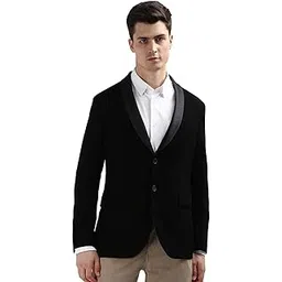 tommy hilfiger Solid Regular Fit Polyester Single Breasted Blazer-picture-20
