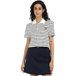 tommy hilfiger Striped Cropped-Fit Cotton Polo T-Shirt-picture-16