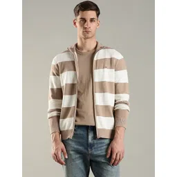 Tommy Hilfiger Striped Stand Collar Organic Cotton Open Front Jacket-picture-18