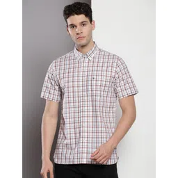 Tommy Hilfiger Tartan Checked Spread Collar Pure Cotton Casual Shirt-picture-31