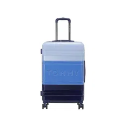 Tommy Hilfiger Triton Plus Blue Color Block Medium Hard Trolley Bag - 45.5 cm-picture-12