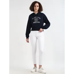 Tommy Hilfiger Typography Printed Pure Cotton Hooded Pullover Sweatshirt-picture-34