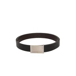 Tommy Hilfiger Unisex Black & Brown Textured Reversible Leather Belt-picture-22