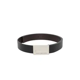 Tommy Hilfiger Unisex Black & Brown Textured Reversible Leather Belt-picture-21