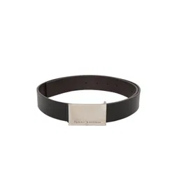 Tommy Hilfiger Unisex Black & Brown Textured Reversible Leather Belt-picture-20
