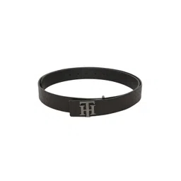 Tommy Hilfiger Unisex Black Printed Leather Belt-picture-15