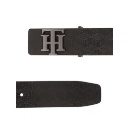 Tommy Hilfiger Unisex Black Textured Belt image 3