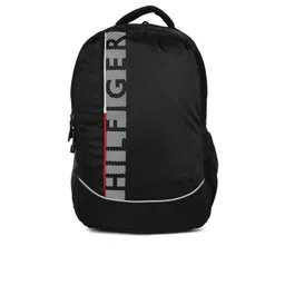Tommy Hilfiger Unisex Black Typography Backpack-picture-30