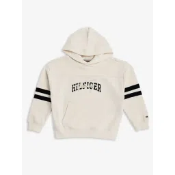 TOMMY HILFIGER White Boys Embroidered Logo Relaxed Fit Cotton Sweatshirt-picture-17