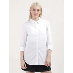 TOMMY HILFIGER White Cotton Shirt-picture-23