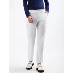 Tommy Hilfiger White Cotton Slim Fit Trousers-picture-16