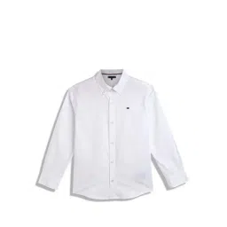 Tommy Hilfiger White Solid Cotton Boys Shirt-picture-46