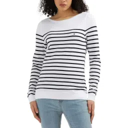 Tommy Hilfiger White Stripes Regular Fit Sweater image 1