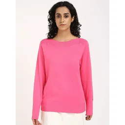 Tommy Hilfiger Women Boat Neck Cotton Pullover-picture-30