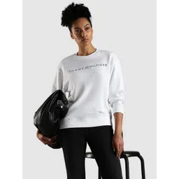Tommy Hilfiger Women Brand Logo Printed Round Neck Pullover Sweatshirt-picture-10