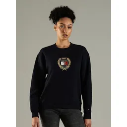 Tommy Hilfiger Women Brand Logo Printed Round Neck Sweatshirt image 3