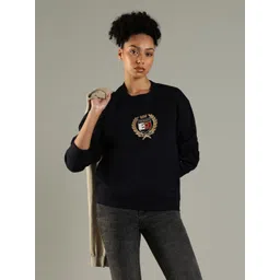 Tommy Hilfiger Women Brand Logo Printed Round Neck Sweatshirt image 1