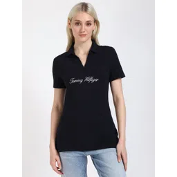 Tommy Hilfiger Women Polo Collar Extended Sleeves T-shirt-picture-41