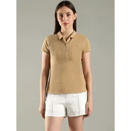 Tommy Hilfiger Women Polo Collar Slim Fit T-shirt-picture-26