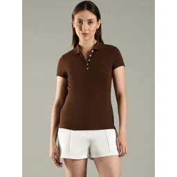 Tommy Hilfiger Women Polo Collar Slim Fit T-shirt-picture-35