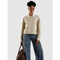Tommy Hilfiger Women Regular Fit Cotton Crew Neck Sweatshirt-picture-11