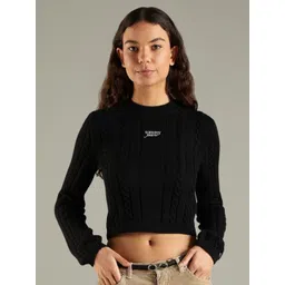 Tommy Hilfiger Women Round Neck Crop Pullover-picture-25