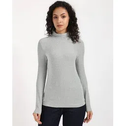 tommy hilfiger Women Slim Fit Turtleneck T-Shirt-picture-11