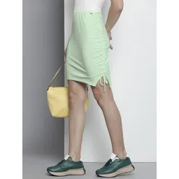 Tommy Hilfiger Women Solid Ruched Pencil Skirt-picture-32