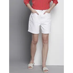 Tommy Hilfiger Women Solid Straight Fit Denim Shorts-picture-30