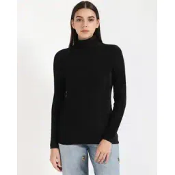 tommy hilfiger Women Tina Madison Regular Fit Turtle-Neck T-Shirt-picture-48