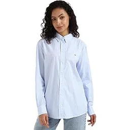 tommy hilfiger Women's Striped Relaxed Fit Shirt-picture-49