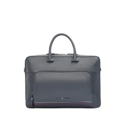 TOMMY HILFIGER Yorkshire Navy Leather Laptop Messenger Bag-picture-10