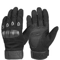 Tomorrow Fashion Riding Gloves for Bike Motorcycle | Tactical Full Finger Gloves Sports, Motorcycle Bike Riding Gloves, Arm Shooting, Travelling, Camping and Hiking (Free Size) (Black, XL)-picture-18