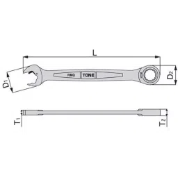 TONE Quick Ratchet Glasses Wrench 19 mm, RMQ-19 image 3