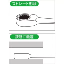 TONE Ratchet Glasses Wrench 14 mm, RM-14 image 3