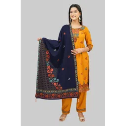 Tones-N-Shades Floral Woven Design Velvet Unstitched Dress Material-picture-29