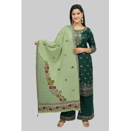 Tones-N-Shades Floral Woven Design Velvet Unstitched Dress Material-picture-17