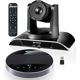 TONGVEO 20x Zoom Conference Room Camera System, All-in-one Video and Audio Conferencing System with 20X Optical Zoom PTZ Camera and Conference Speaker for Larger Meeting Room-picture-29