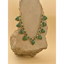 ToniQ Golden Green Necklace for Women-picture-43