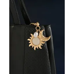 ToniQ Off White Gold-Toned Celestial Zodiac Collection Bag Charms-picture-34