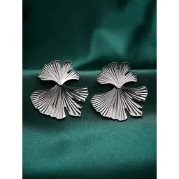ToniQ Silver Floral Petal Drop & Dangler Earrings For Women-picture-34